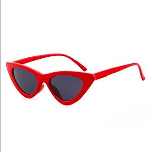 Vintage Ruby Red Cat-Eye Sunglasses